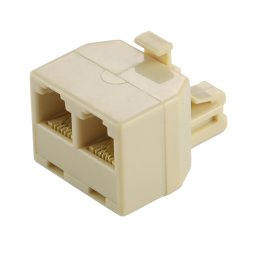 Adaptateur de connecteur d extension de câble d extension de téléphone de bureau de ports de RJ11 double