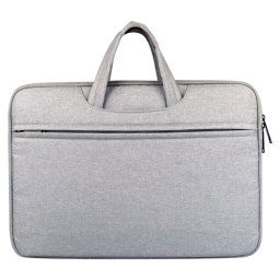 Sac à bandoulière portatif résistant à l usure respirant épaule épaule, pour 14 pouces et ci-dessous Macbook, Samsung, Lenovo, Sony, DELL Alienware, CHUWI, ASUS, HP (gris)