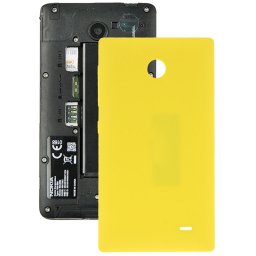 Pour Nokia X couvercle arrière de la batterie en plastique d origine + bouton latéral (jaune)