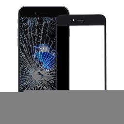 iPartsAcheter pour l iPhone 7 Plus lentille extérieure de verre d écran avant avec le cadre avant d écran d affichage à cristaux liquides et l adhésif optiquement clair d OCA (noir)