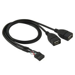 10 broches carte mère femelle en-tête à 2 USB 2.0 câble adaptateur femelle, longueur: 50cm