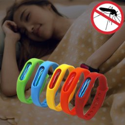 5 PCS anti-moustique Silicone Repellent Bracelet Boucle Wristband Bugs Away, Convient pour les enfants et les adultes, Longueur: 23cm, Aléatoire Couleur Livraison