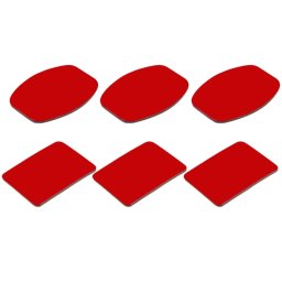 PULUZ 3 plat 3M VHB Adhésif Pad autocollants + 3 courbé 3M VHB Adhésif Pad autocollants pour GoPro NOUVEAU HERO / HERO6 / 5/5 Session / 4 Session / 4/3 + / 3/2/1, Xiaoyi et autres caméras d action,