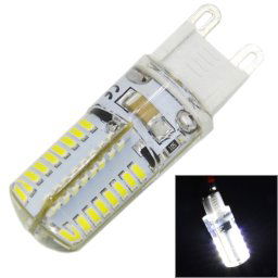 G9 4W 210LM Silicone ampoule de maïs, 64 LED SMD 3014, lumière blanche, AC 220V