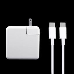 Adaptateur secteur 61W USB-C / Type-C avec 2m USB Type-C mâle vers USB Câble de charge mâle Type-C, Pour iPhone, Galaxy, Huawei, Xiaomi, LG, HTC et autres téléphones intelligents, Périphériques rechargeables,