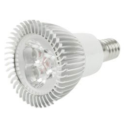 E14 3W ampoule de lampe de projecteur de LED, 3 LED, lumière blanche, 6000-6500K, CA 220V