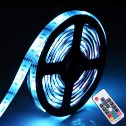 2m USB TV panneau blanc lumière époxy lumière de la corde, 60 LED SMD 5050 avec 50cm câble d interface USB et 17 touches télécommande, DC 5V