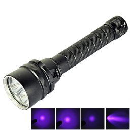 Lampe de poche plongée CREE XPE 15W, lumière UV violet 5000 LM, profondeur de plongée: 150m (noir)