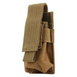 M5 multifonctions sports de plein air mini lampe de poche portable housse de protection / sac, taille: 15 x 4,7 x 2 cm (marron)
