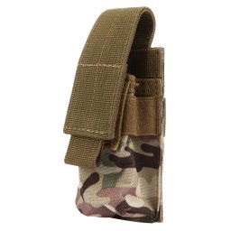 M5 Multifonctionnel Sports de plein air Mini lampe de poche portable Housse / sac de protection, Taille: 15 x 4,7 x 2 cm (rouge foncé)