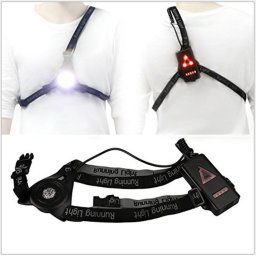 Lumière blanche torche lumière de sport en plein air, LED nuit lampe de poche feux de circulation lampe de poche USB charge (noir)