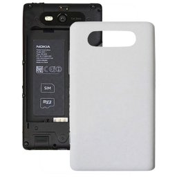 iPartsBuy Couvercle arrière de la batterie de logement d origine + bouton latéral pour Nokia Lumia 820 (blanc)