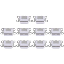 Connecteur de port de charge 10 PCS pour iPhone 6 / 6S (gris clair)