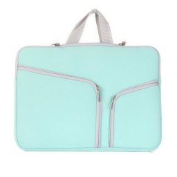 Double poche Zip sac à main pour ordinateur portable sac pour Macbook Pro 15 pouces (vert)