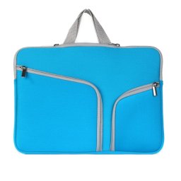 Double poche Zip sac à main sac d ordinateur portable pour Macbook Air 11,6 pouces (bleu foncé)