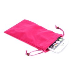 Sac de transport universel en coton avec lanière pour iPhone 6 Plus, iPhone 6S Plus, Galaxy Note 8, Galaxy S6 bord Plus / A8 / Note 5 / Note 4 / Galaxy Mega 6.3 / i9200 (Magenta)