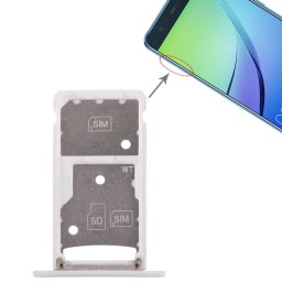 2 Plateau de carte SIM / Micro SD Card Plateau pour Huawei Enjoy 6 / AL00 (Blanc)