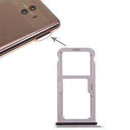 Bac Carte SIM + Bac Carte SIM / Carte Micro SD pour Huawei Mate 10 (Argent)