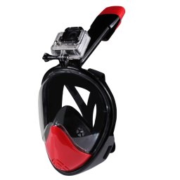 Neopine Gen 2ème Adultes et Équipement de plongée de jeunes Full Face Design masque de plongée pour GoPro HERO4 / 3 + / 3/2/1, M Size (Black)