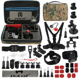 PULUZ 45 en 1 Accessoires Ultimate Combo Kit avec camouflage EVA Case pour GoPro HERO4 Session /4 /3+ /3 /2 /1