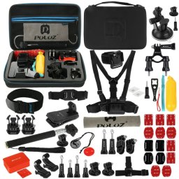PULUZ 53 en 1 Accessoires Kit Total Ultimate Combo avec boîtier EVA pour GoPro HERO5 /4 Session /4 /3+ /3 /2 /1