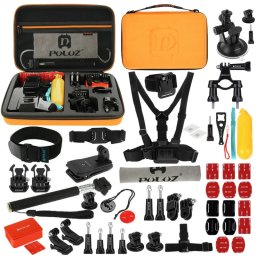 PULUZ 53 en 1 Accessoires Kit combiné Ultimate Ultimate avec étui Orange EVA pour GoPro HERO5 /4 Session /4 /3+ /3 /2 /1