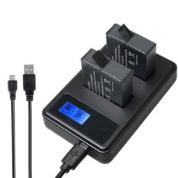GoPro HERO5 AHDBT-501 Écran LCD Double chargeur de piles, affiche Capacité de charge