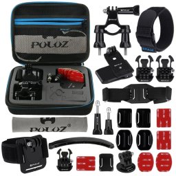 PULUZ 24 en 1 Accessoires de montage pour vélo Kit combiné avec étui EVA pour GoPro HERO5 /4 Session /4 /3+ /3 /2 /1