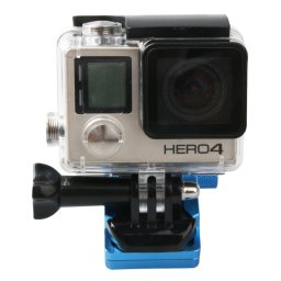 Miroir de rétroviseur de moto Support de support fixe en alliage d aluminium CNC pour GoPro HERO4 / 3 + / 3, Xiaomi Xiaoyi, caméra SJCAM (bleu)