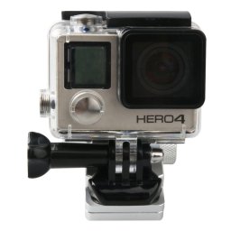 Miroir de rétroviseur de moto Support de support fixe en alliage d aluminium CNC pour GoPro HERO4 / 3 + / 3, Xiaomi Xiaoyi, caméra SJCAM (argent)