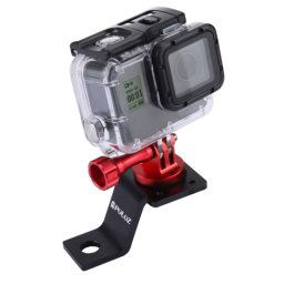 PULUZ Support de support fixe en alliage d aluminium avec adaptateur et vis à trépied pour GoPro HERO5 Session / 5/4 Session / 4/3 + / 3/2/1, Autres appareils photo sportifs (Rouge)