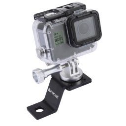 PULUZ Support de support fixe à l alliage d aluminium avec adaptateur et vis à trépied pour GoPro HERO5 Session / 5/4 Session / 4/3 + / 3/2/1, Autres appareils photo sportifs (Argent)