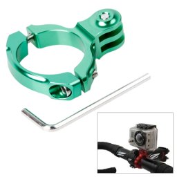 TMC Bike Aluminium Handle Bar Montage standard pour GoPro Hero 4 / 3+ / 3/2/1, diamètre interne: 31.8mm (vert)