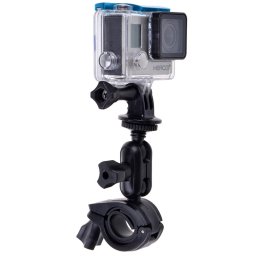360 degrés Rotation Bicyclette Support de moto Support de guidon avec vis et adaptateur pour trépied pour GoPro HERO4 / 3 + / 3/2/1