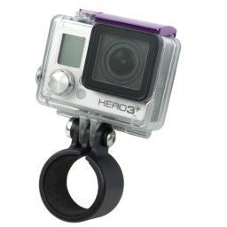TMC HR389-BK Montage en plastique rond 30 mm avec clé hexagonale pour GoPro HERO4 Session / 4/3 + / 3/2/1 (Noir)