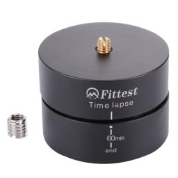 Fittest 360TL 360 Degrees Panning Panoramique rotatif PTZ 60min / 45min / 30min / 15min Adaptateur de trépied stabilisateur à temporisation avec roulement de 2kg pour GoPro et micro caméra simple et DSLR