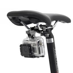 PULUZ Outdoor Photography Support d aluminium en alliage d aluminium pour siège de vélo pour appareil photo GoPro & Xiaomi Xiaoyi YI Sport Action (Noir)