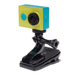 Rotation de 360 ​​degrés J Shape Backpack Hat Clip Fast Clamp Mount pour Xiaomi Yi Sport Camera