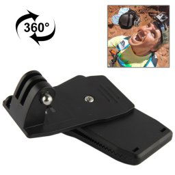Sac à dos rotatif à 360 degrés Montres Rec-Mount Clip Clamp Mount pour GoPro HERO4 / 3+ / 3/2/1
