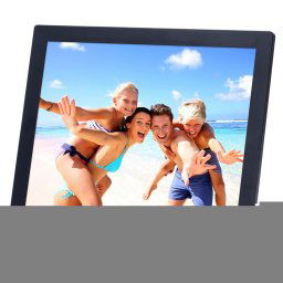 14 pouces HD écran LED cadre photo numérique avec support et télécommande, Allwinner, réveil / MP3 / MP4 / lecteur de film (noir)