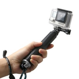 Monopied à poteau extensible à main avec vis pour GoPro HERO4 / 3 + / 3/2, Longueur max.: 49cm (Argent)