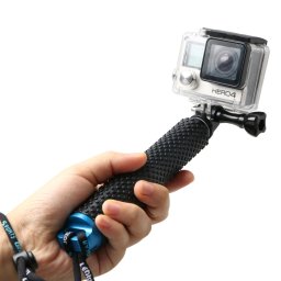 Monopied polaire extensible avec vis pour GoPro HERO4 / 3 + / 3/2, Longueur max.: 49cm (Bleu)