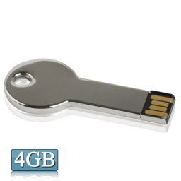 Mini disque flash USB 2.0 de la série Metal avec porte-clés (4 Go)