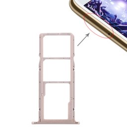 Bac à cartes SIM + bac à cartes Micro SD pour Huawei Y5 Prime (2018) / Honor Play 7 (Gold)