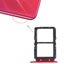 Bac à cartes SIM + Bac à cartes SIM pour Huawei Nova 4 (rouge)