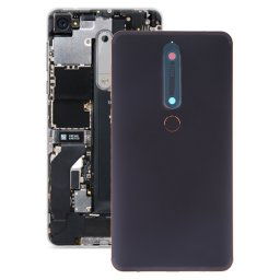 Couvercle de batterie avec lentille d appareil photo et touches latérales pour Nokia 6.1 / 6 (2018) / 6 (2e génération) (Noir)