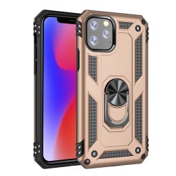 Étui de protection Armor TPU + PC pour iPhone 11 Pro Max, avec support de rotation à 360 degrés (Or)