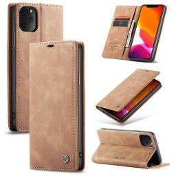CaseMe-013 Etui à rabat horizontal multifonctionnel en cuir avec fente pour carte & support & portefeuille pour iPhone 11 Pro Max (Marron)
