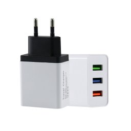 2 A 3USB Chargeur de voyage pour téléphone portable (noir)