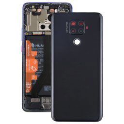 Cache batterie d origine avec lentille de caméra pour Huawei Mate 30 Lite (noir)